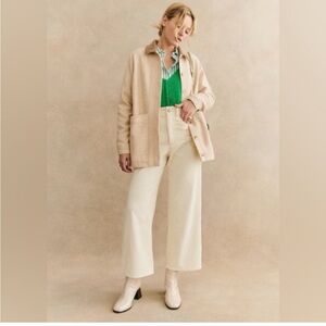 Sezane Le Crop Jeans in Ecru